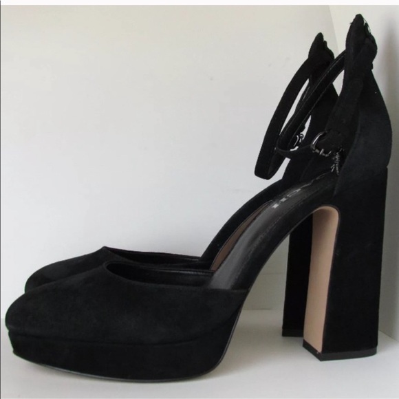 BNWT COACH Chrystie Platform Suede Heels - Picture 8 of 8